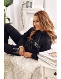 Women\'s tracksuit set with wings black FI624 - Online store - Boutique